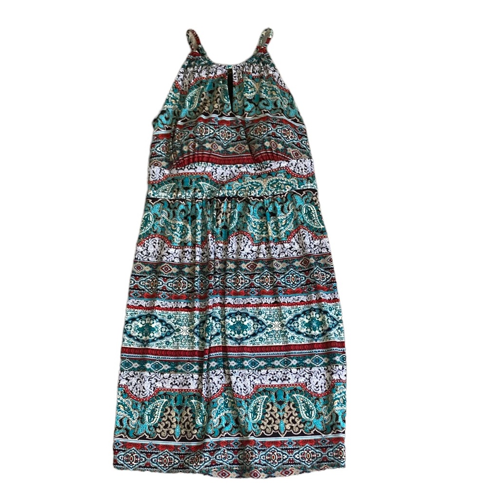 Paisley Dress with Keyhole Details